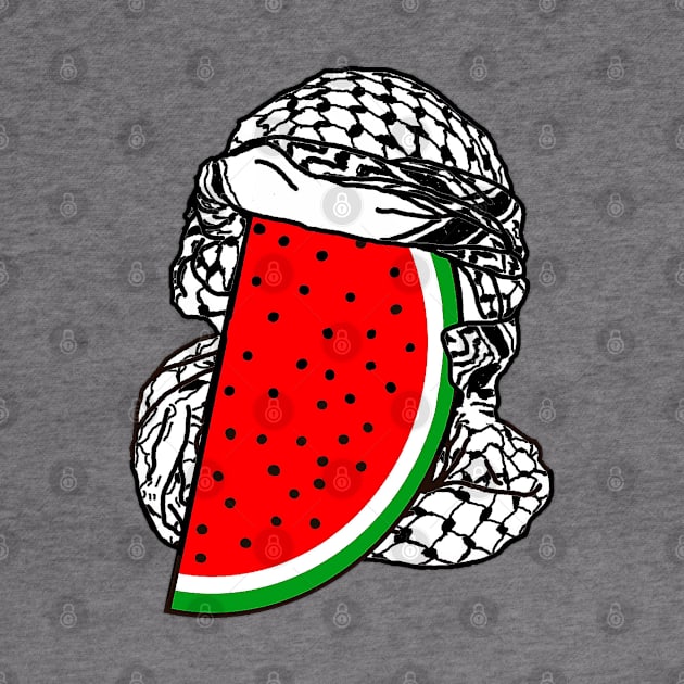 Free Palestine Watermelon Keffiyeh - Wrapped - Front by SubversiveWare